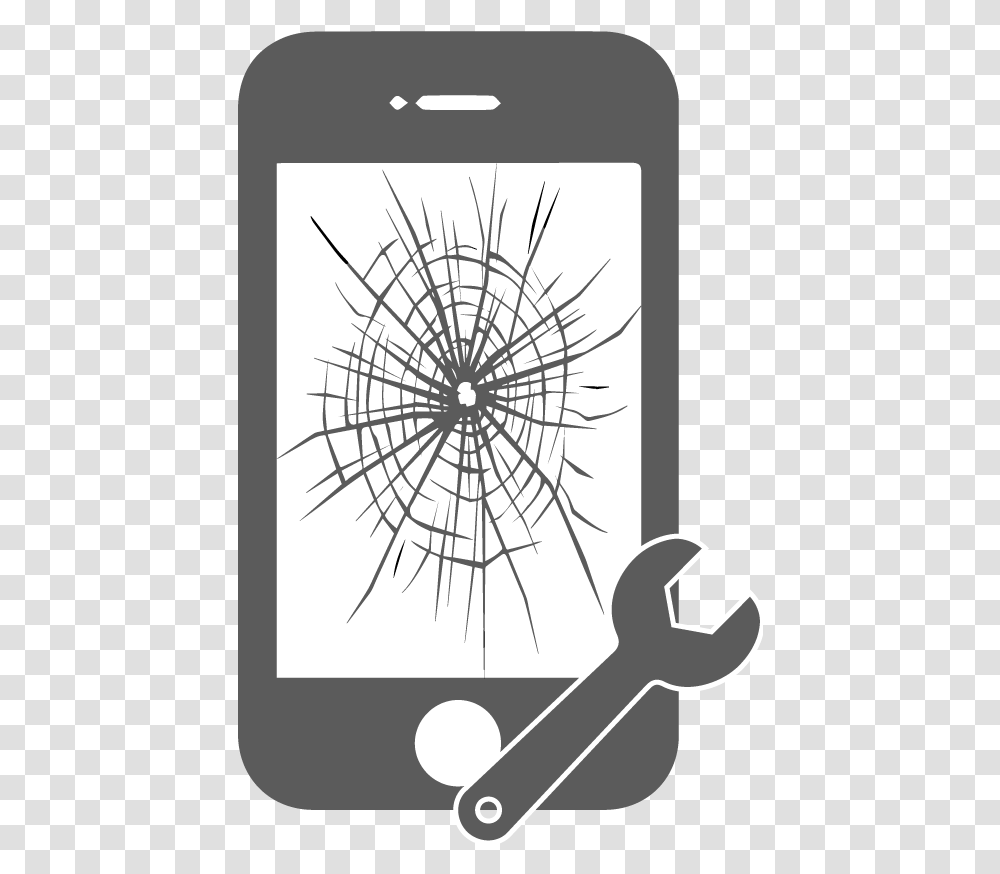 Any Broken Cell Phone Screen Can Be Replaced Broken Mobile Phone Hd, Insect, Invertebrate, Animal, Spider Web Transparent Png
