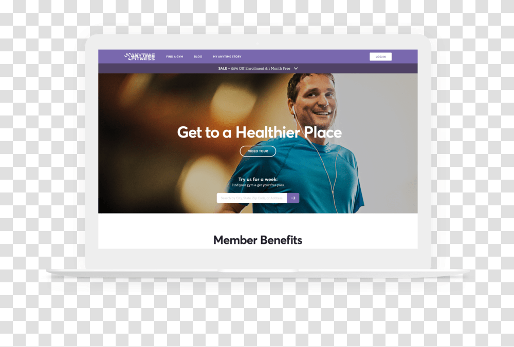 Anytime Fitness Em Language, Person, Human, Monitor, Screen Transparent Png