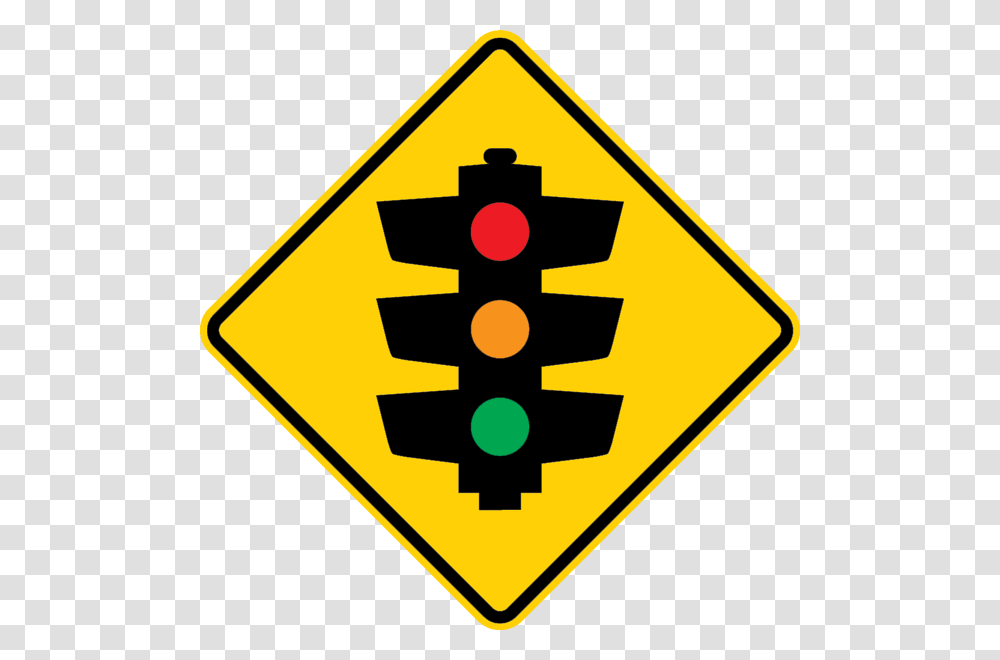 Anz Traffic Lights Ahead Sign Winding Right Road Signs Transparent Png