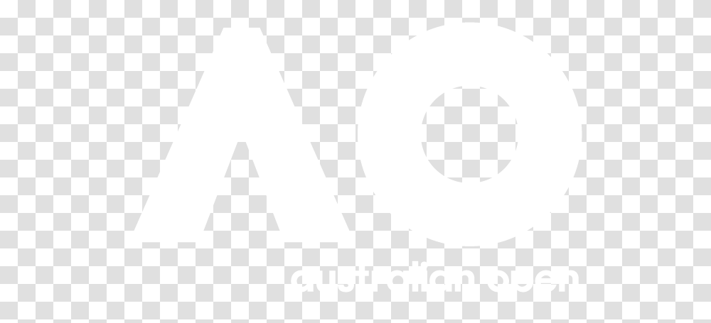 Ao Tennis 2 Black And White Australian Open Logo, Number, Symbol, Text, Alphabet Transparent Png