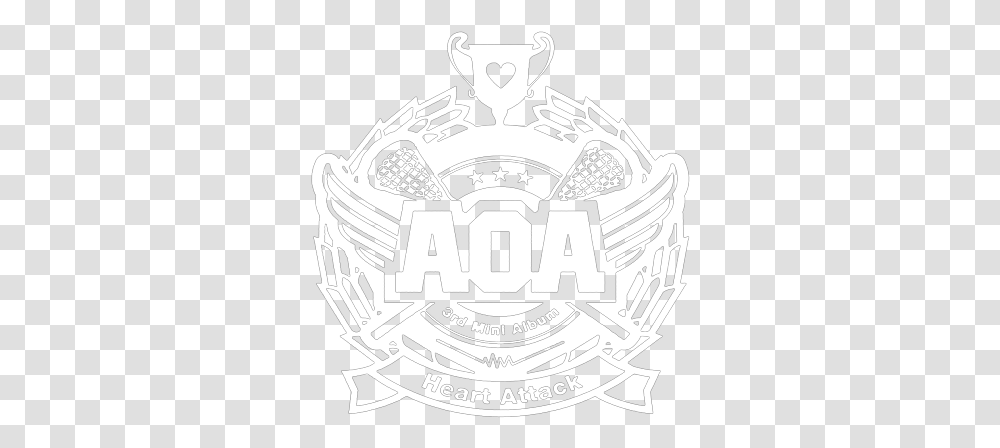 Aoa Logo Support Campaign Twibbon Heart Attack Aoa Logo, Symbol, Emblem, Trademark, Badge Transparent Png
