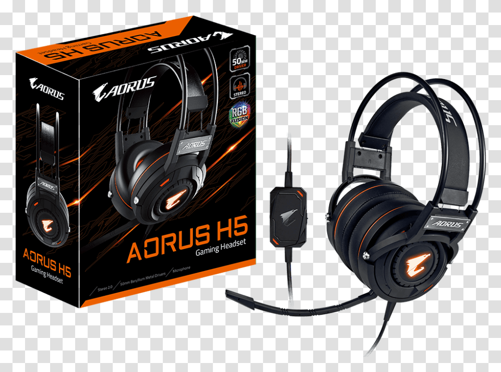 Aorus H5 Gaming Headset, Electronics, Headphones, Wheel, Machine Transparent Png