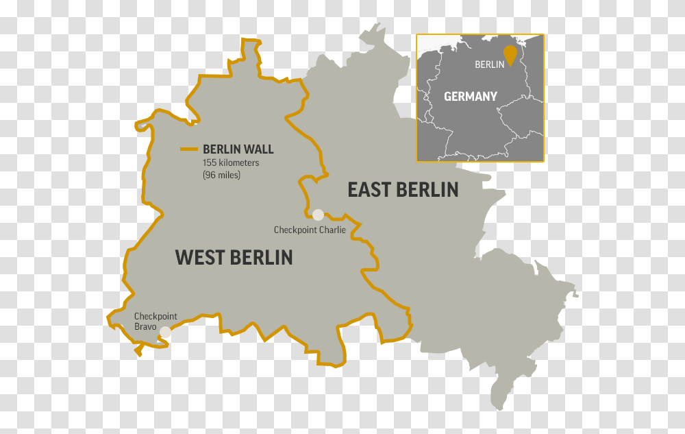 Ap Explore Th Anniversary Did The Berlin Wall Surround, Plot, Map, Diagram, Atlas Transparent Png