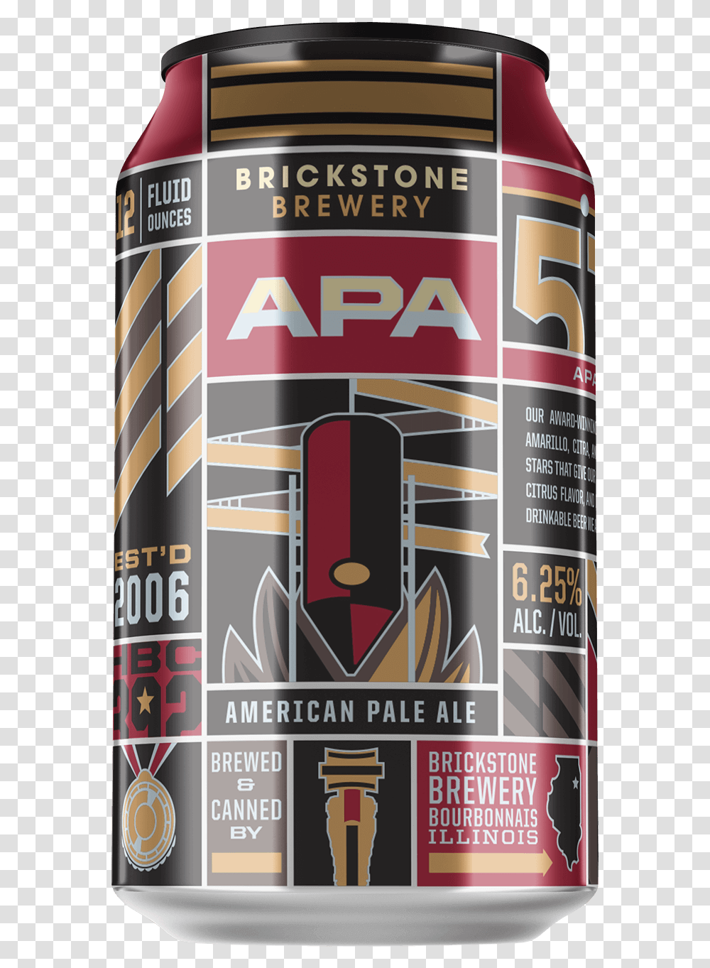 Apa Canmock Single Brickstone Brewery Apa, Tin, Beer, Alcohol, Beverage Transparent Png