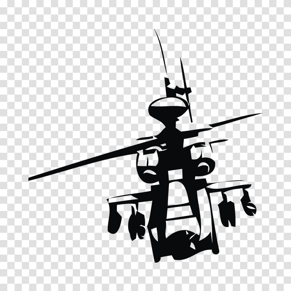 Apache Helicopter Decal, Silhouette, Utility Pole, Stencil, Vehicle Transparent Png