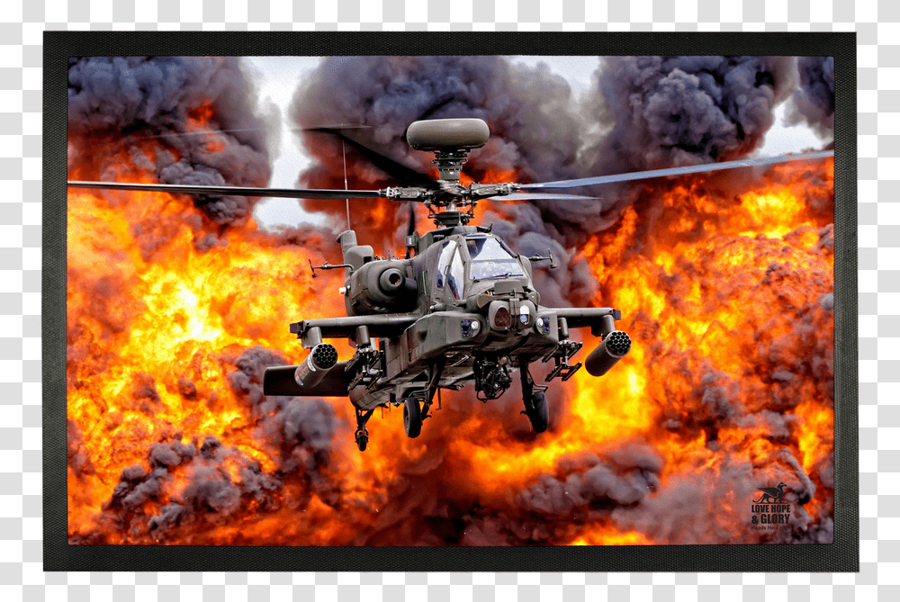 Apache Helicopter Doormat Agustawestland Apache, Fire, Vehicle, Transportation, Lobster Transparent Png
