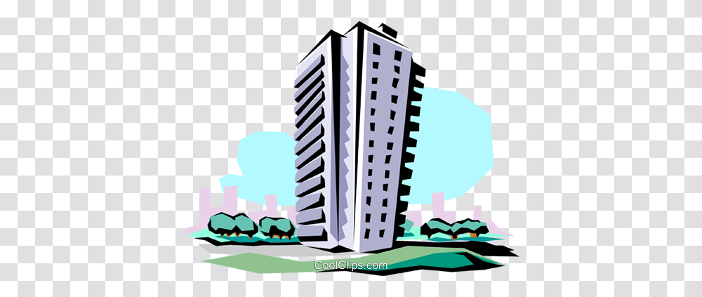 Apartment Building Royalty Free Vector Clip Art Illustration, Urban, City, High Rise, Office Building Transparent Png
