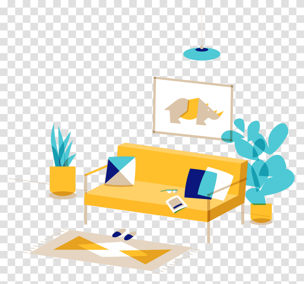Apartment Clipart Living Room, Indoors, Poster, Advertisement Transparent Png
