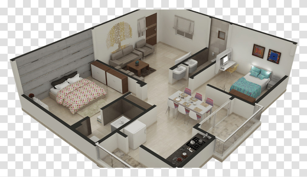 Apartment House Plan Design, Floor Plan, Diagram, Furniture, Table Transparent Png