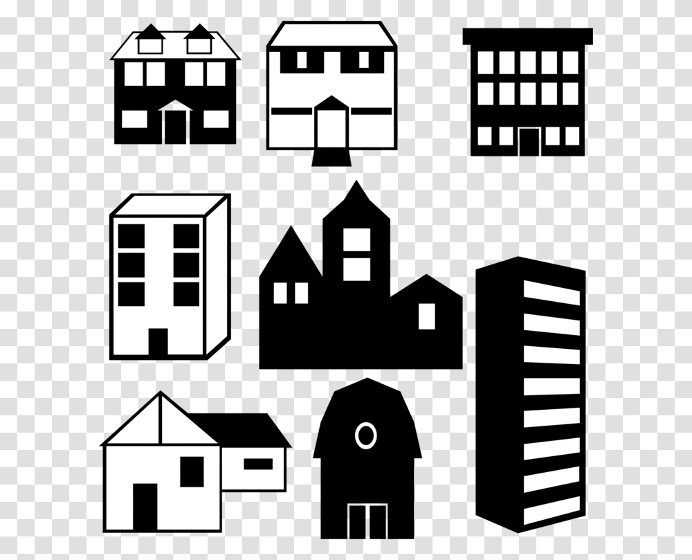 Apartment Silhouette Building House Real Estate, Stencil, Diagram, Plan, Plot Transparent Png
