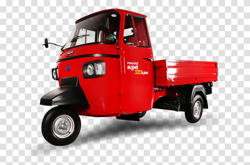 Ape Auto Good Red, Vehicle, Transportation, Truck, Fire Truck Transparent Png