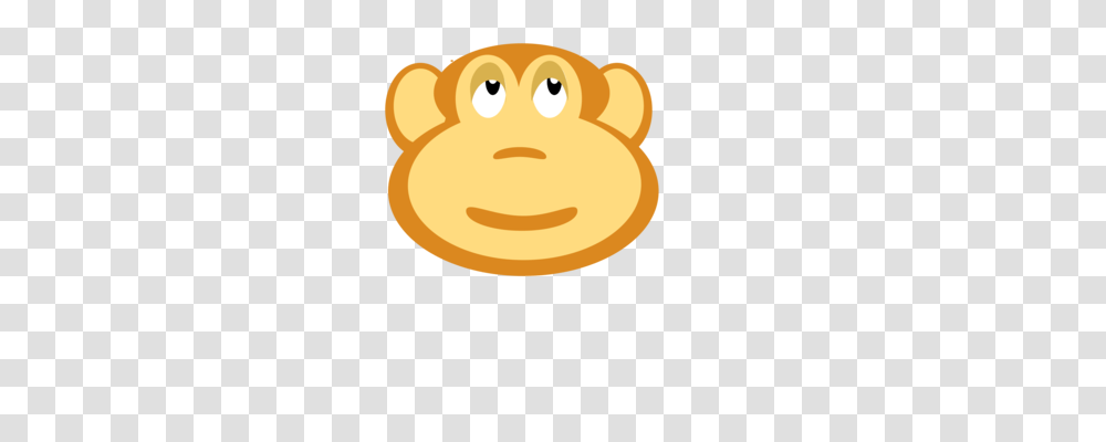 Ape Cartoon Monkey Head Animal, Food, Cookie, Biscuit, Bread Transparent Png