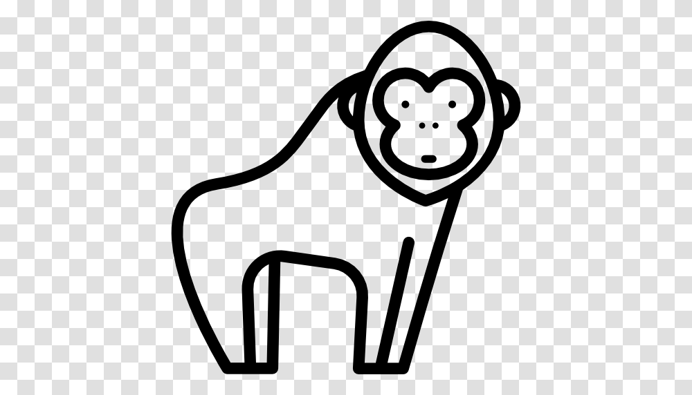 Ape Icon, Stencil, Pet, Animal Transparent Png