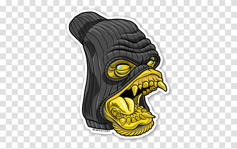 Ape Mask Gold Stickerapp Cartoon, Architecture, Building, Pillar, Emblem Transparent Png