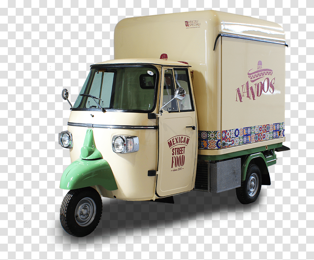 Ape V Curve For Mexican Street Food Business Piaggio 3 Wheel, Truck, Vehicle, Transportation, Van Transparent Png
