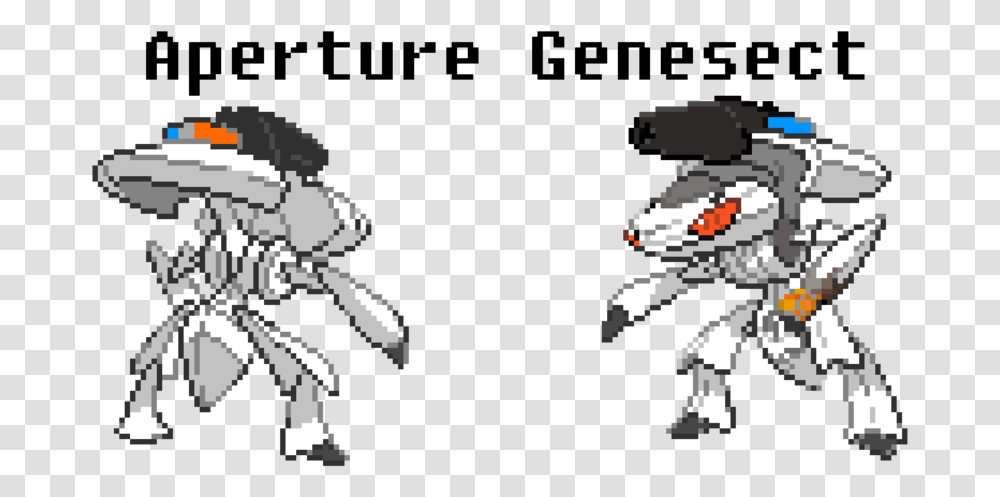 Aperture Genesect Pokemon Black Amp White Cartoon Mammal, Key, Robot Transparent Png