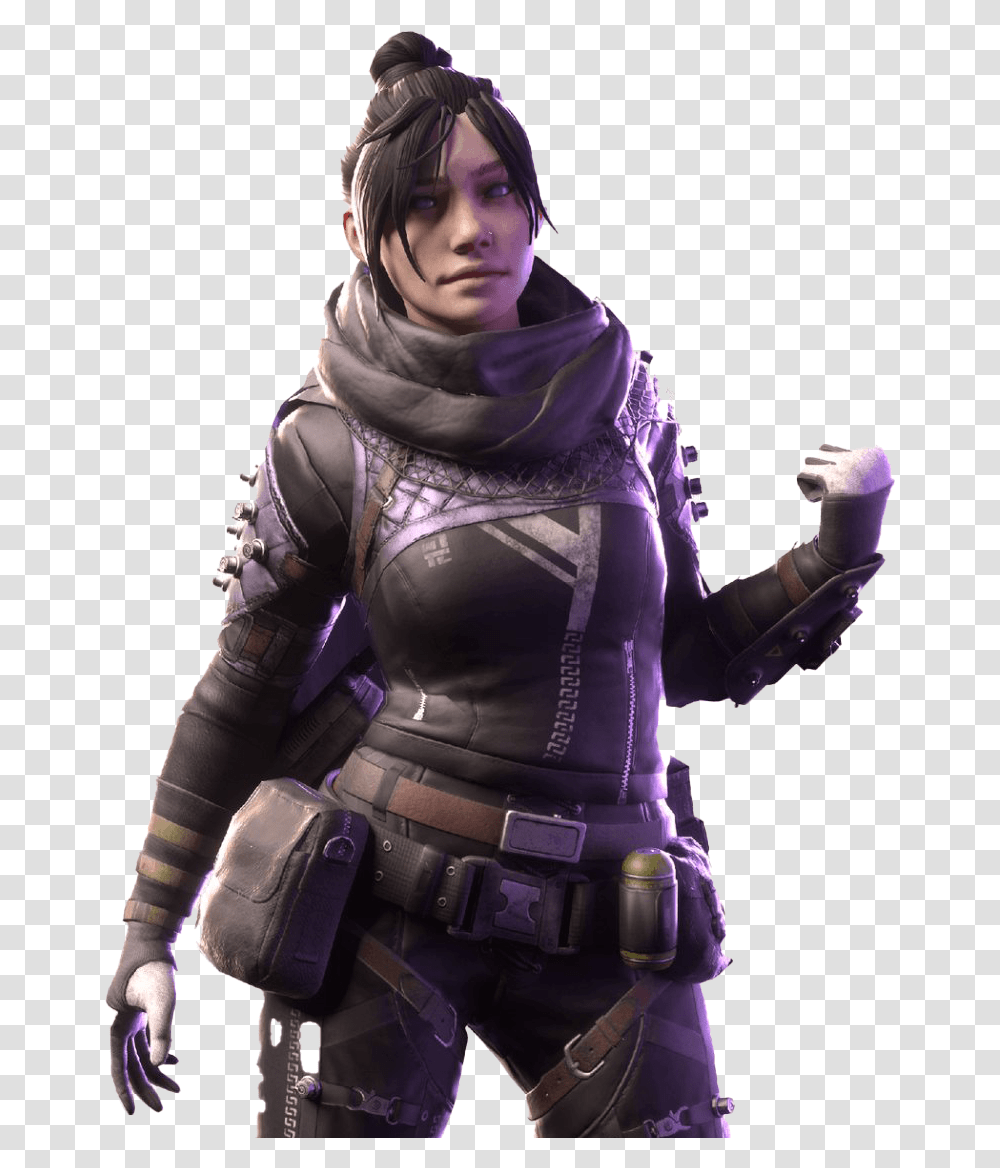 Apex Legends Render Wraith Apex, Clothing, Person, Scarf, Long Sleeve Transparent Png