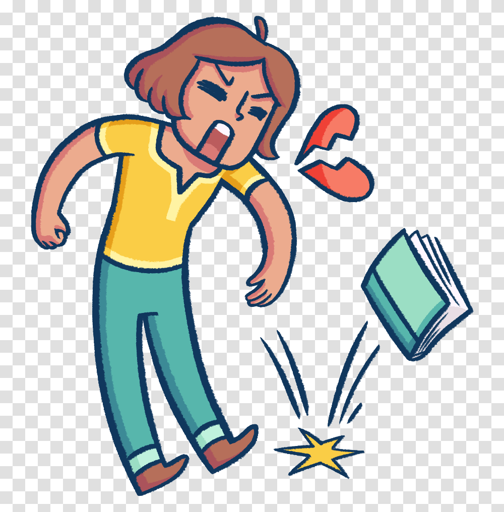 Aphee Messer Epic Reads Emojis Kid Throwing A Book, Hand, Art, Leisure Activities, Symbol Transparent Png