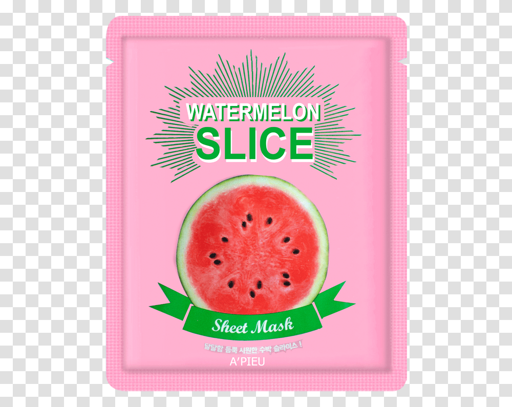 Apieu Watermelon Slice Sheet Mask, Plant, Fruit, Food, Bottle Transparent Png
