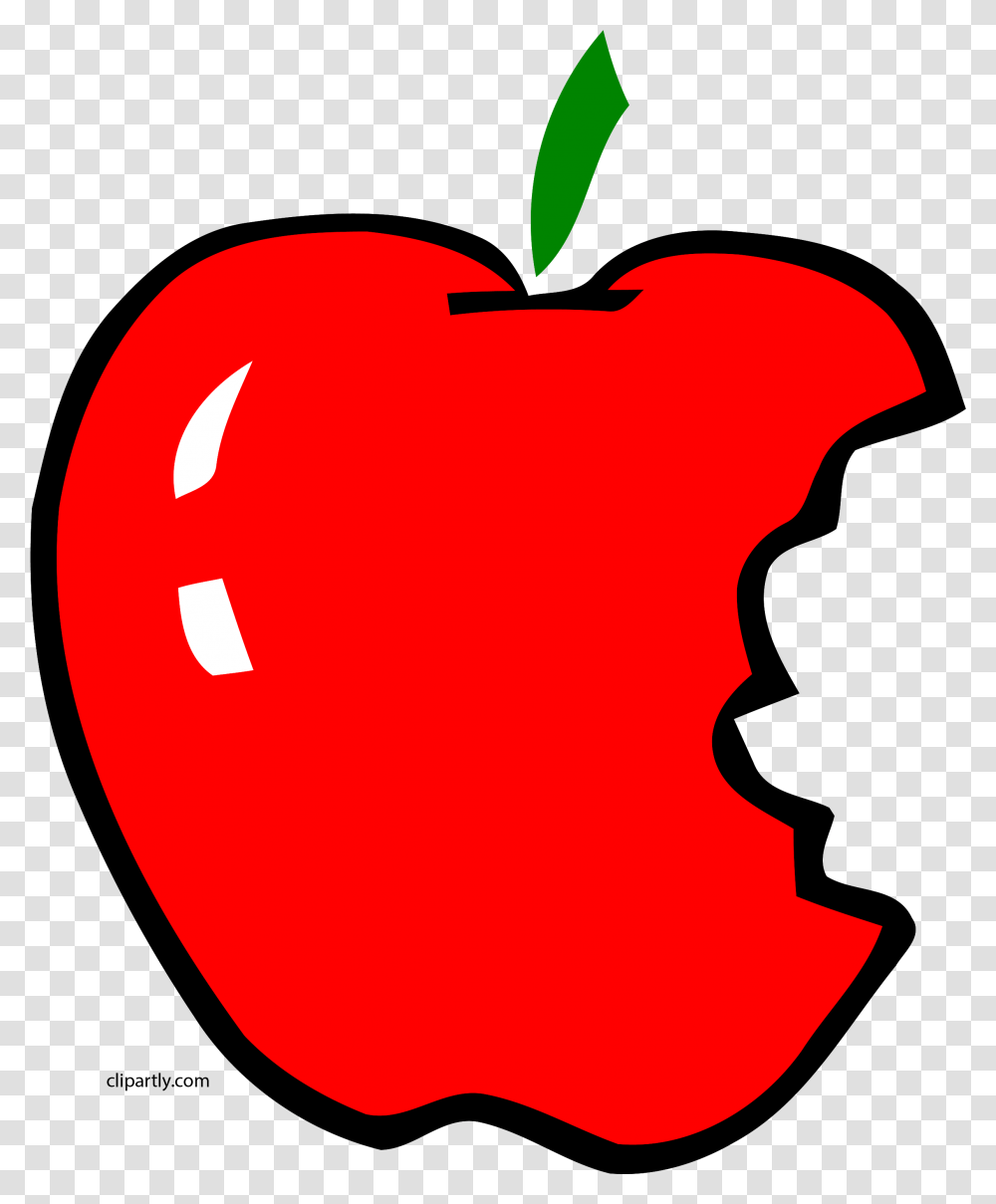 Apl Bite Apple Clipart Apple With Bite Clipart, Plant, Fruit, Food, Peel Transparent Png