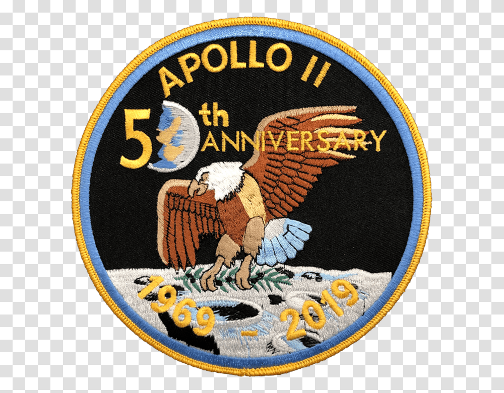Apollo 11 50th Anniversary Logo, Symbol, Trademark, Rug, Eagle Transparent Png