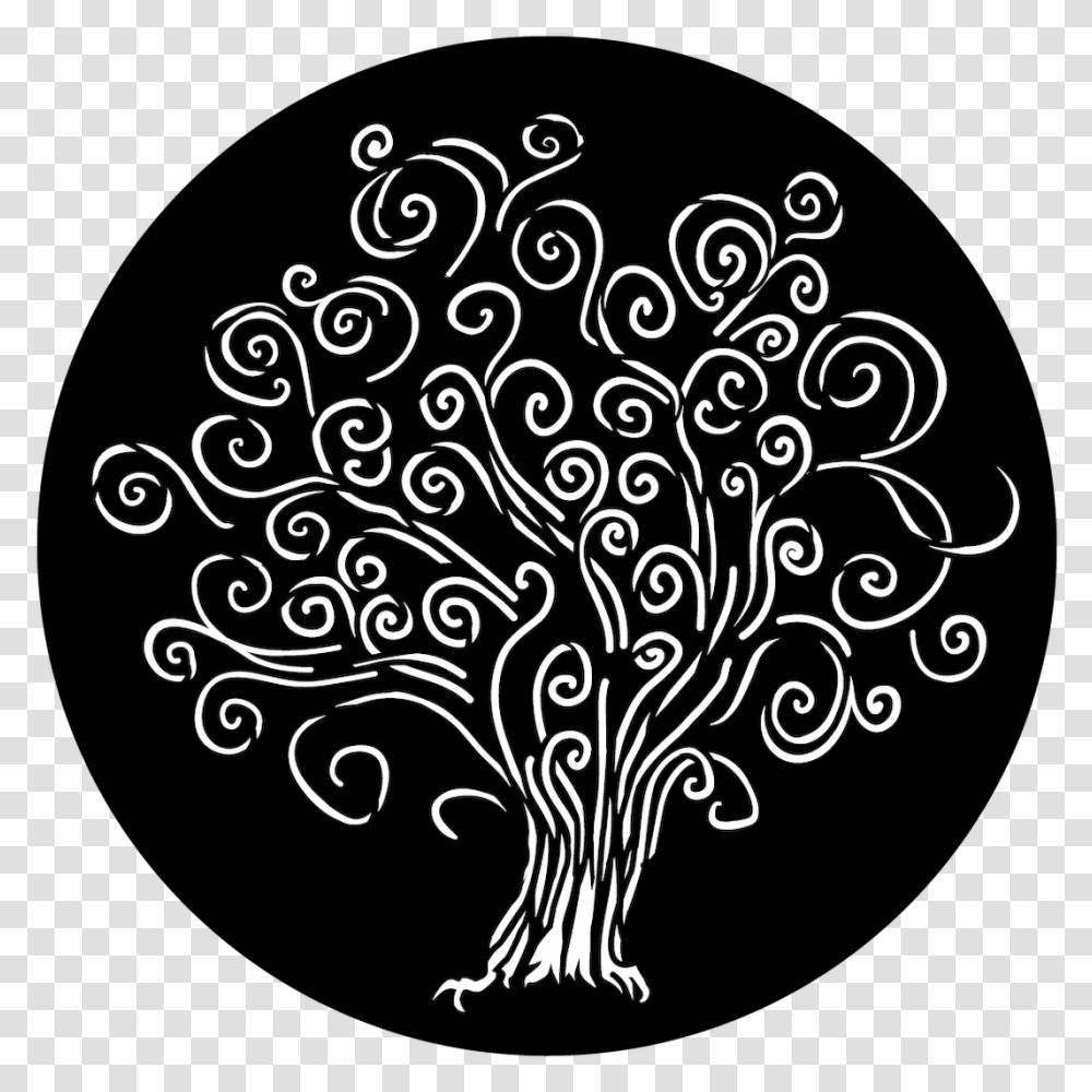 Apollo Curly Tree Gobo, Floral Design, Pattern Transparent Png