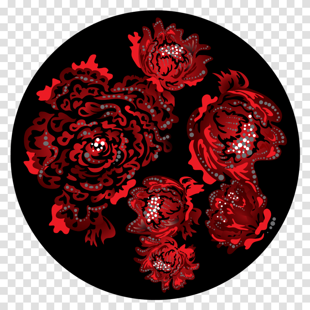 Apollo Design C2 1172 Rose Are Red Glass Pattern Common Peony, Ornament, Fractal Transparent Png