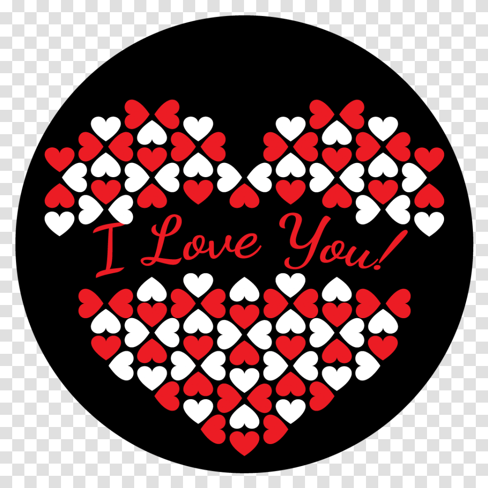 Apollo Design C2 1211 I Heart You Glass Pattern Heart Circle, Text, Weapon, Weaponry, Hand Transparent Png