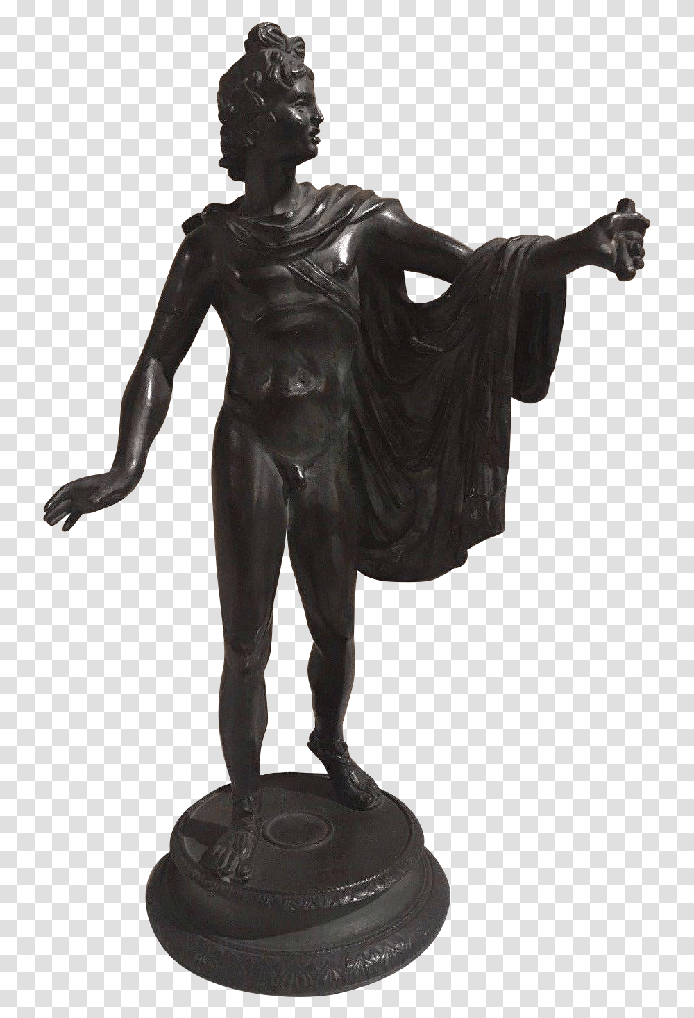 Apollo Drawing Greek Statue Statue, Sculpture, Figurine, Bronze Transparent Png