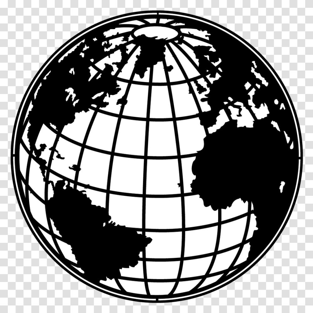 Apollo Globe A Me 2491 World Globe Clipart Black And White, Outer Space, Astronomy, Universe, Planet Transparent Png
