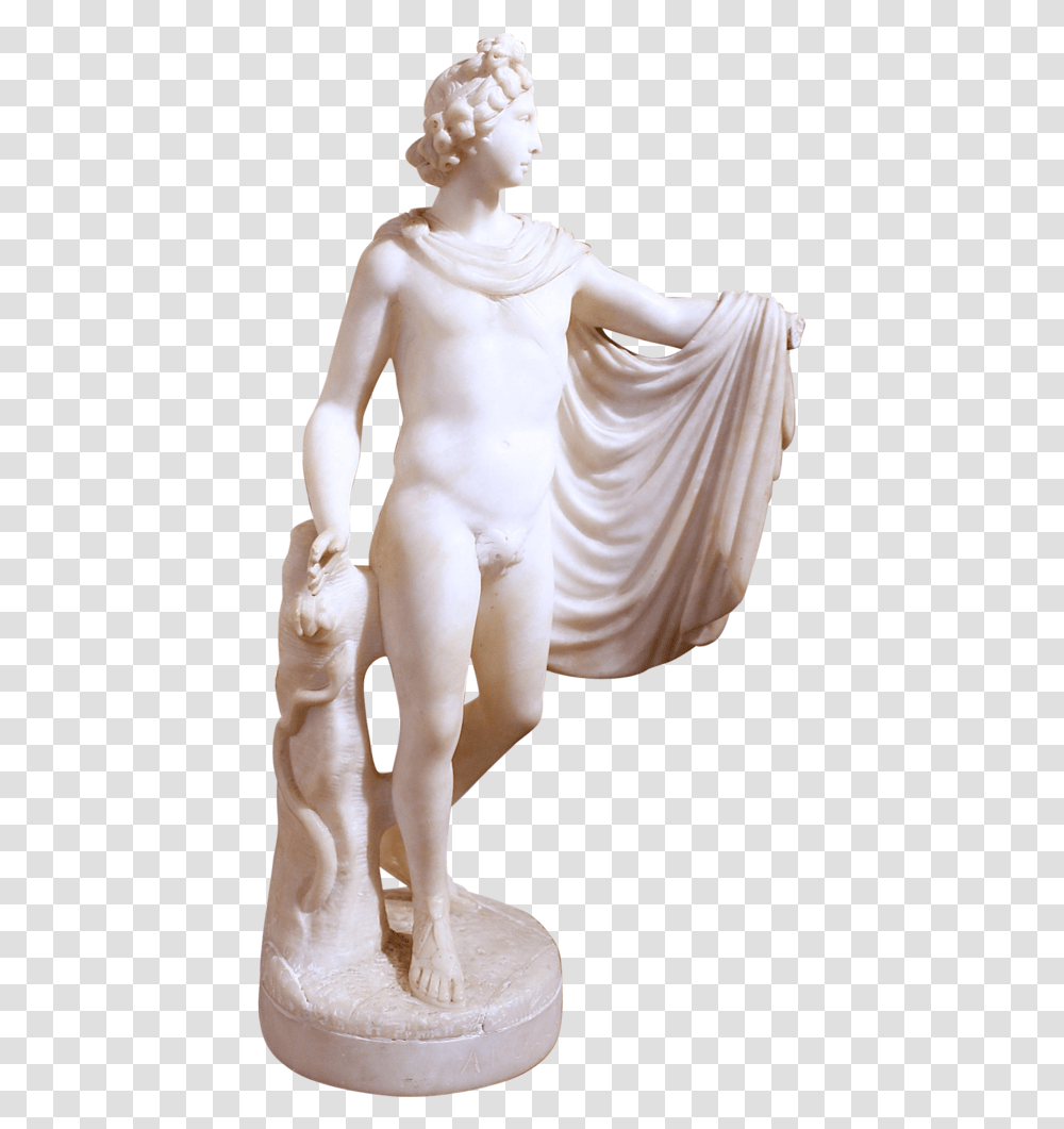 Apollo Italian Carved Alabaster Statue, Sculpture, Figurine, Person Transparent Png