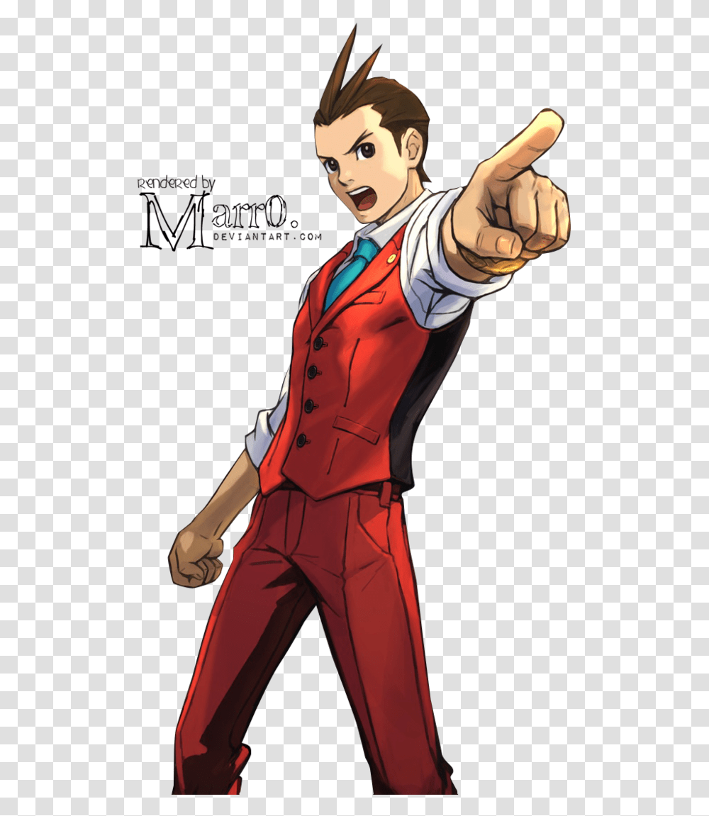 Apollo Justice Objection Pose, Hand, Person, Arm, Sleeve Transparent Png