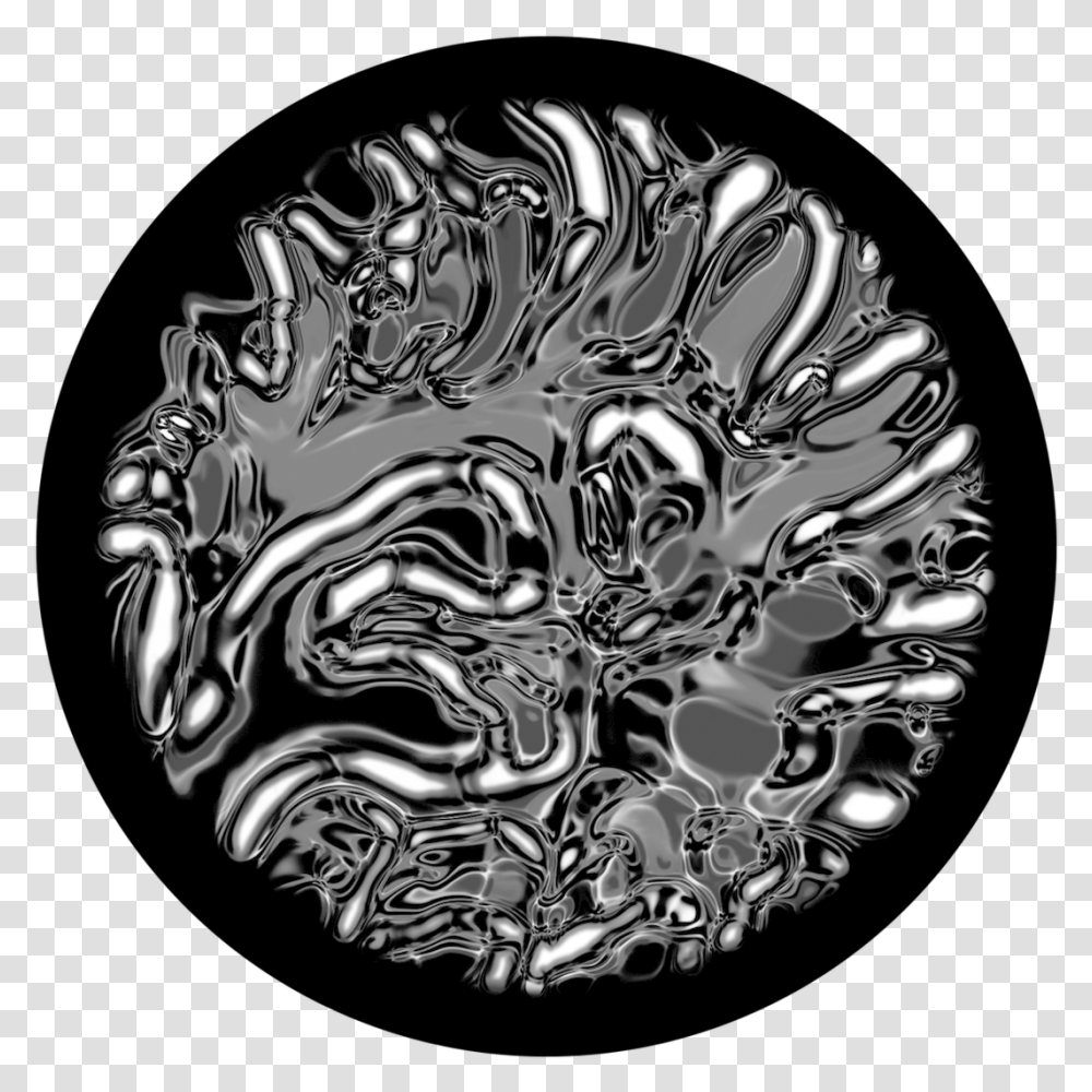 Apollo Melted Chrome Circle, Doodle, Drawing, Glass Transparent Png