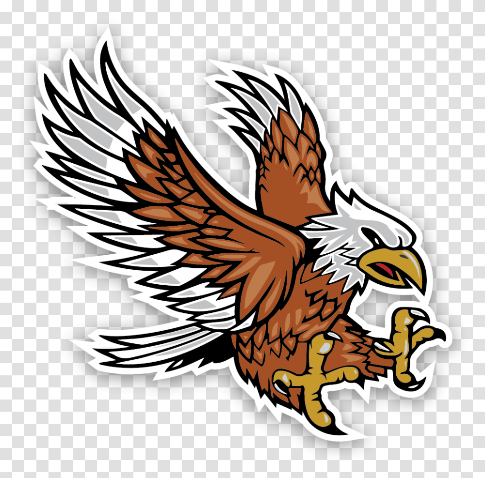 Apollo Middle School Emblem Red Tailed Hawk, Eagle, Bird, Animal, Claw Transparent Png