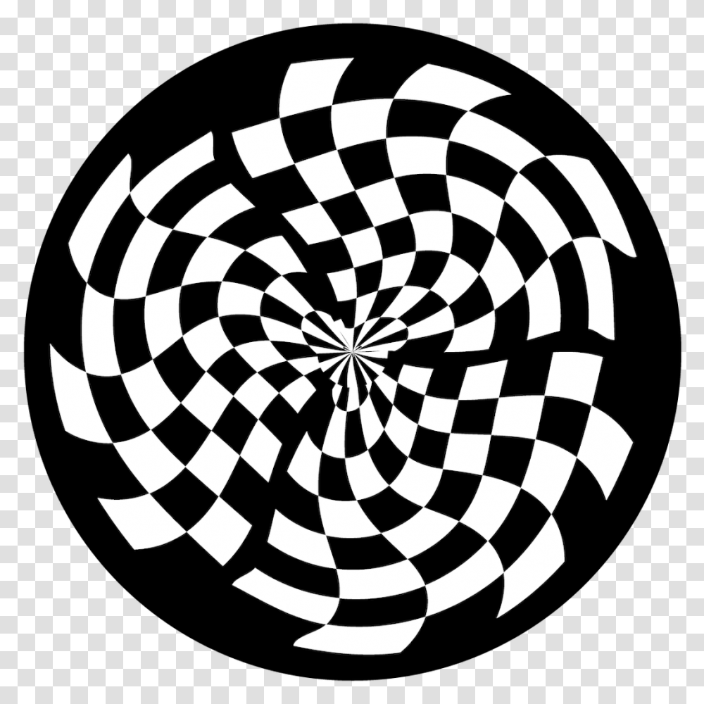 Apollo Swirling Checkerboard Radial Abstract, Spiral, Coil, Rug, Lamp Transparent Png