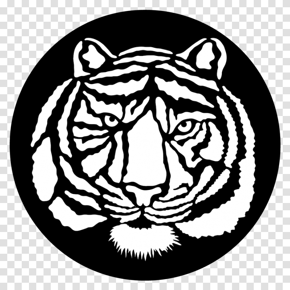 Apollo Tiger Face Tiger Face Clipart Black And White, Plant, Hand, Stencil, Food Transparent Png