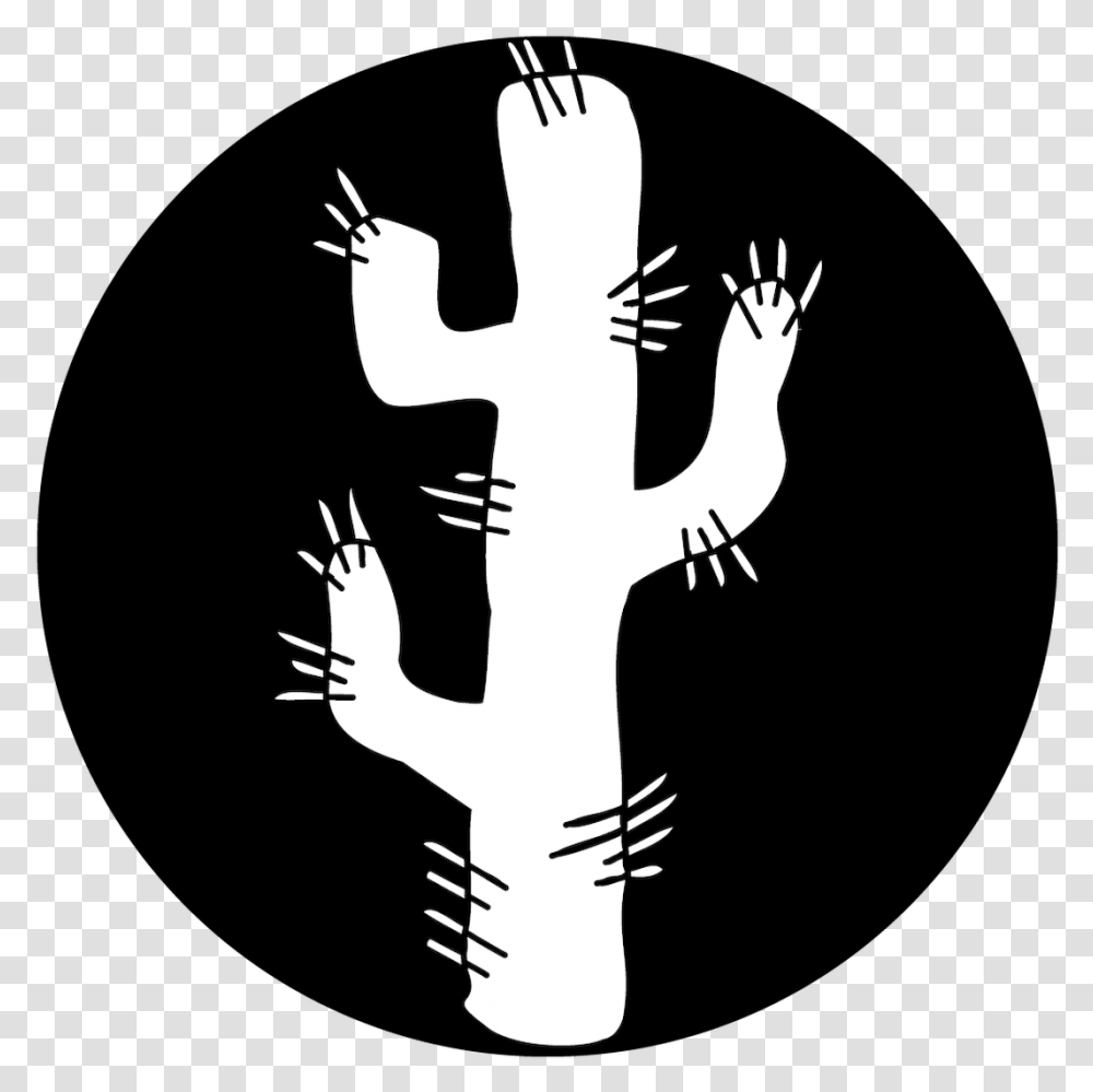 Apollo West Cactus Hand, Person, Human, Silhouette, Stencil Transparent Png
