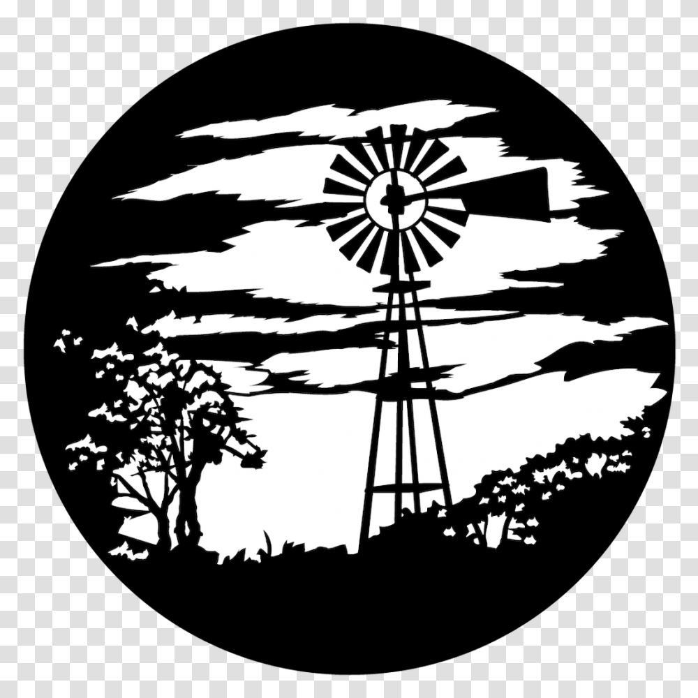 Apollo Windmill Western Western Gobos, Machine, Silhouette, Engine, Motor Transparent Png
