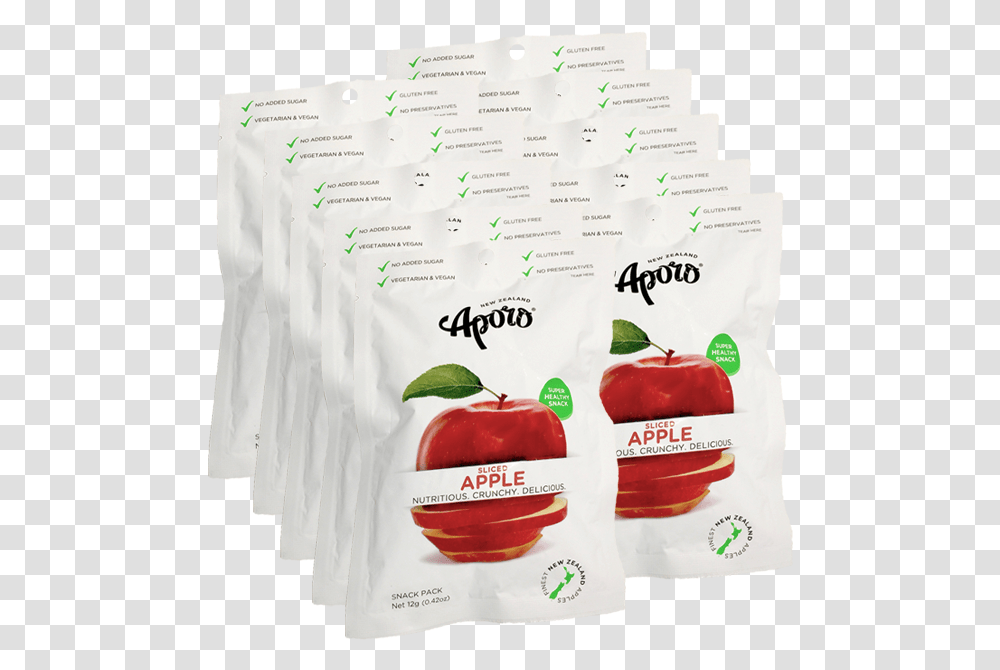 Aporo Sliced Apple Snack Aporo Apple, Plant, Menu, Text, Food Transparent Png