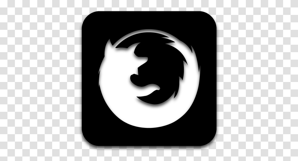 App Firefox Icon Firefox Logo Dark, Stencil, Symbol, Trademark Transparent Png