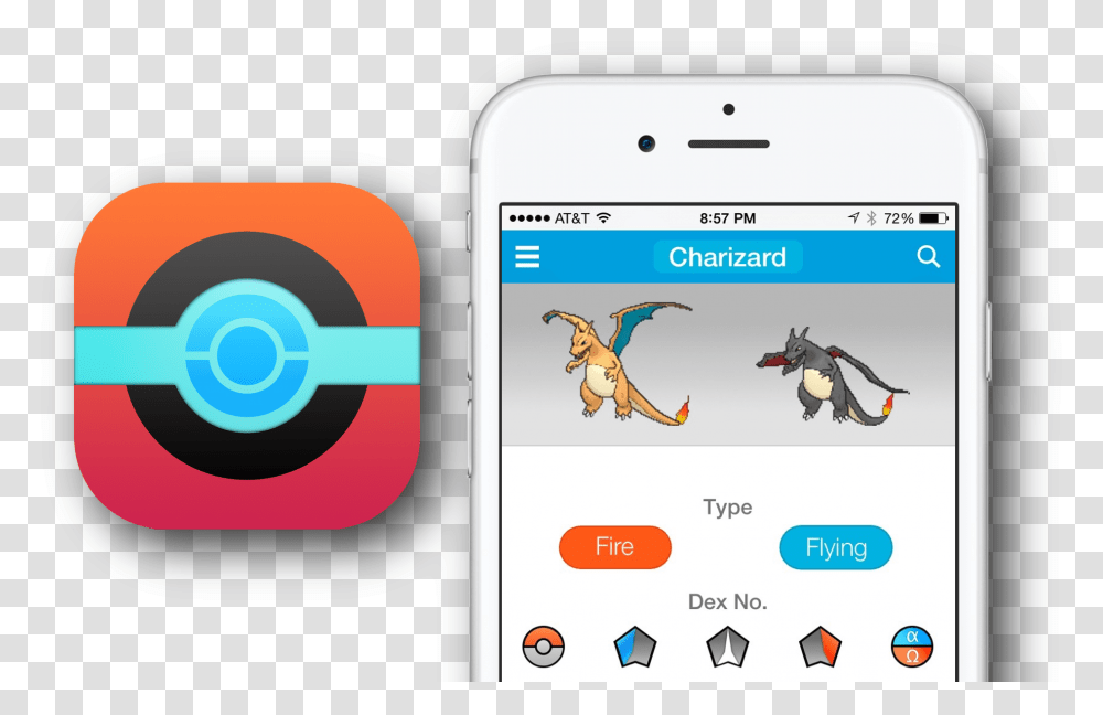 App Icon For The Pokdex App Displayed Alongside The Pokedex In A Web Examples, Mobile Phone, Electronics, Cell Phone, Antelope Transparent Png