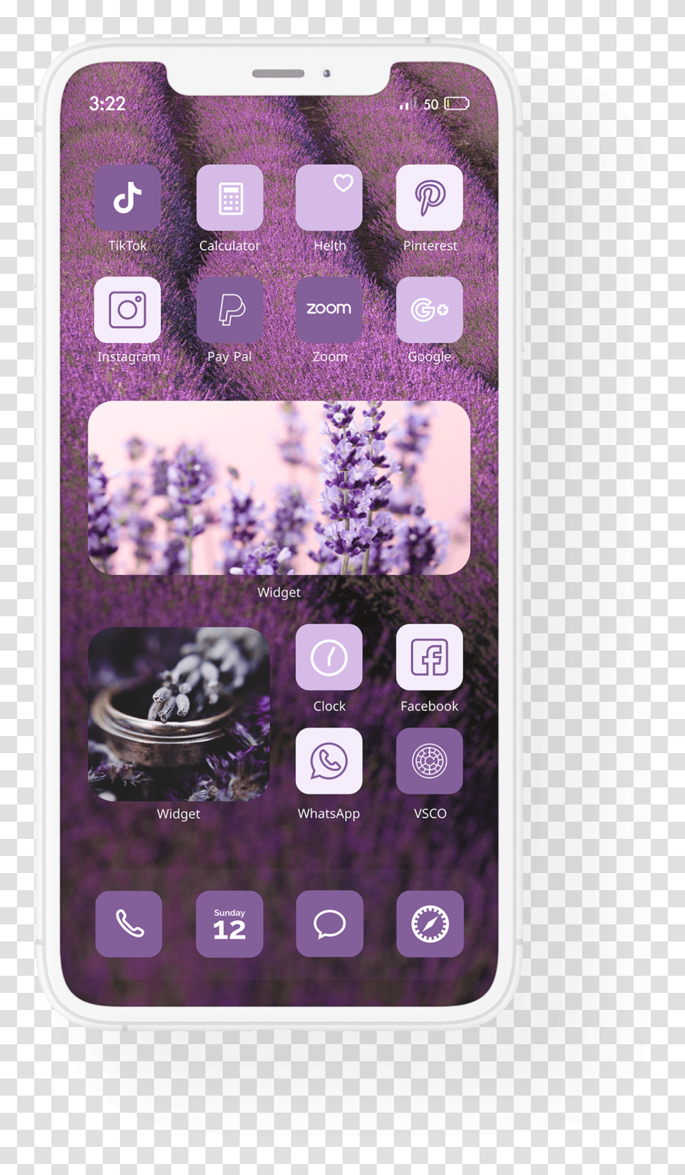 App Icons Lavender Aesthetic Pack Mobile Phone Case Transparent Png