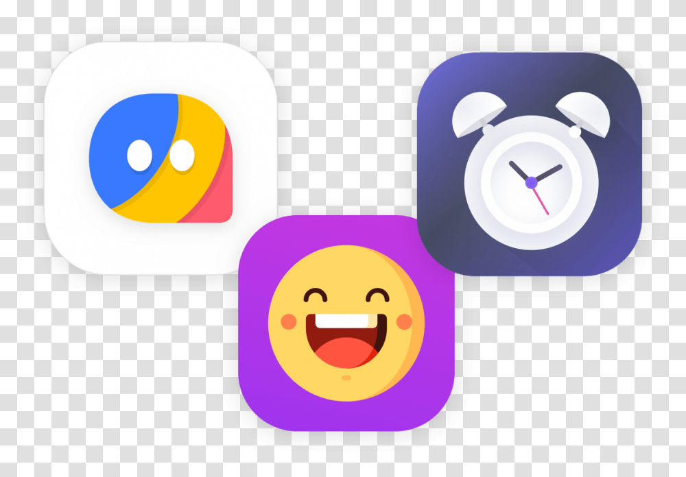 App Icons Smiley, Clock, Alarm Clock, Analog Clock Transparent Png