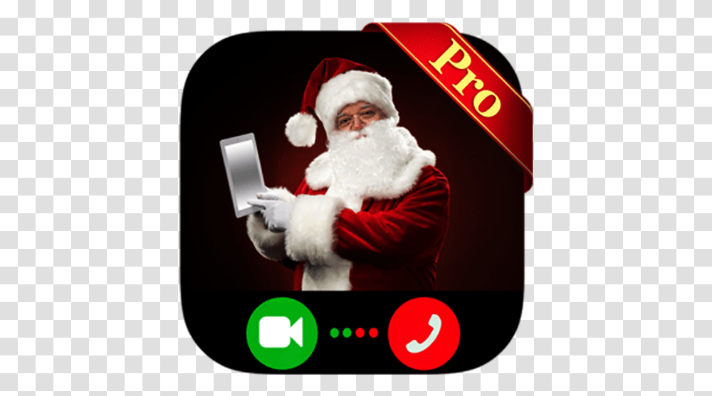 App Insights Real Santa Claus Video Call Facetime Apptopia Santa Claus, Person, Human, Beard, Photography Transparent Png