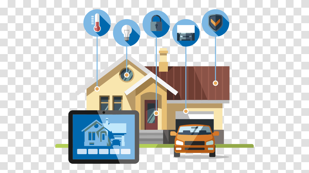 App Smart Home, Neighborhood, Urban, Building, Car Transparent Png