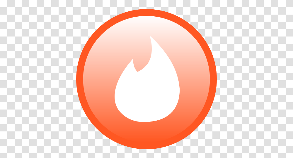 App Tinder Icon Circle, Symbol, Fire Transparent Png