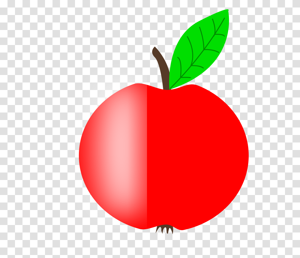 Apple 001 Red Green Leaf, Nature, Balloon, Plant, Fruit Transparent Png