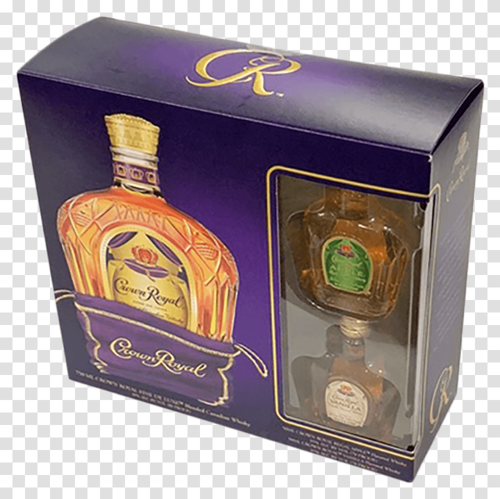 Apple 50mls Apple Crown Royal Gift Set, Liquor, Alcohol, Beverage, Drink Transparent Png