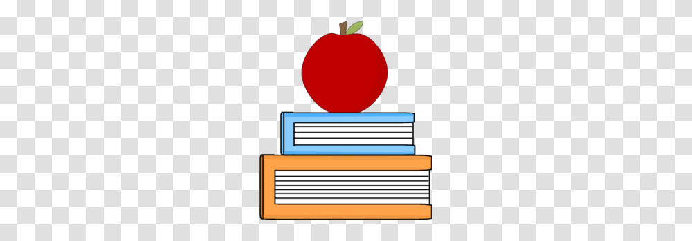 Apple And School Books Clip Art, Word, Label, Novel Transparent Png
