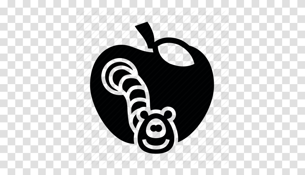 Apple April Fools Worm Icon, Plant, Fruit, Food, Electronics Transparent Png